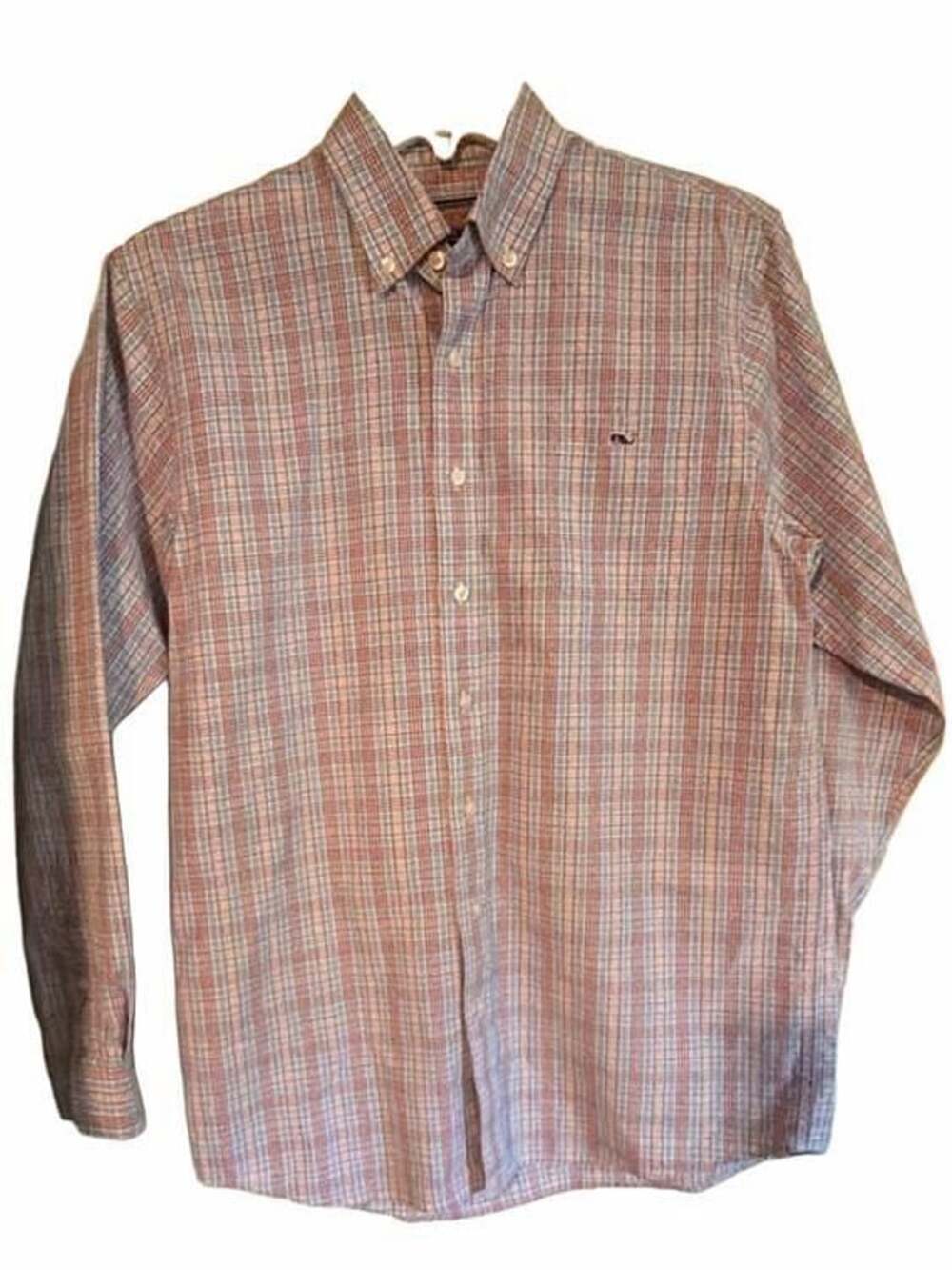 Vineyard Vines Men's Tucker Shirt Long Sleeve Button Down Pink Blue Plaid